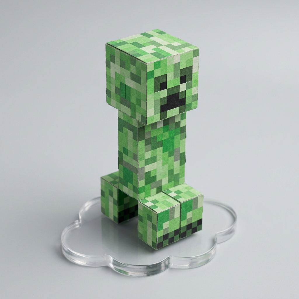Creeper Deluxe papercraft figurine