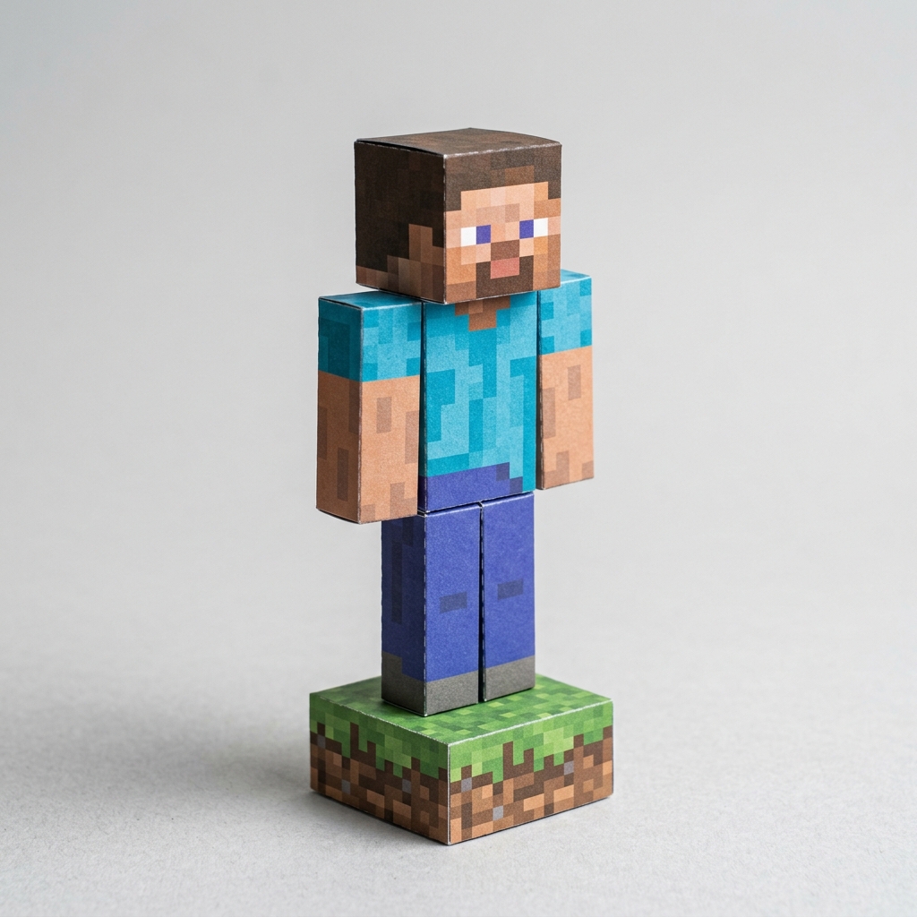 Steve Classic papercraft figurine